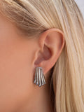 Nialaya Women's Earrings Women's Silver Calico Shell Earrings WEAR_044