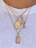 Nialaya Women's Necklace Gold Jesus Necklace Gold WNECK_069