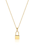 Nialaya Women's Necklace Lock Necklace in Gold Gold WNECK_063