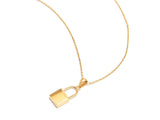 Nialaya Women's Necklace Lock Necklace in Gold Gold WNECK_063