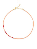 Nialaya Women's Necklace Mini Bead Choker with Pink and Red WNECK_176