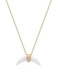 Nialaya Women's Necklace Mother Of Pearl Horn Necklace One Size Fits All / Gold WNECK_050