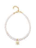 Nialaya Women's Necklace Women's Twilight Star Pearl Choker 13 Inches / 33.02 cm