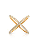 Nialaya Women's Ring Cross Over Ring in Gold