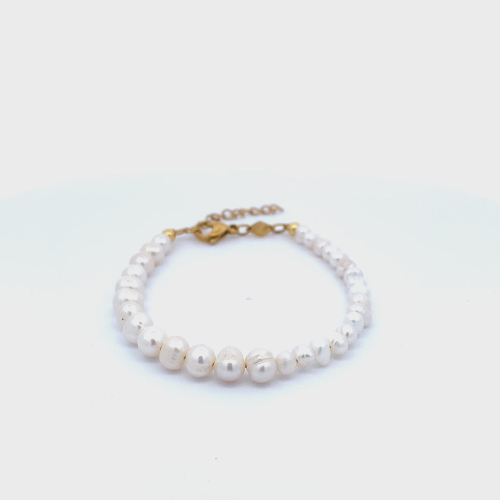 Men's Smiley Face Pearl Bracelet – Nialaya Jewelry
